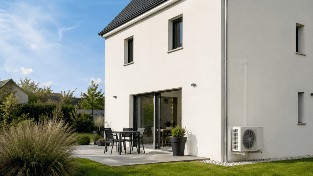 Bloc de climatisation sur une ITE