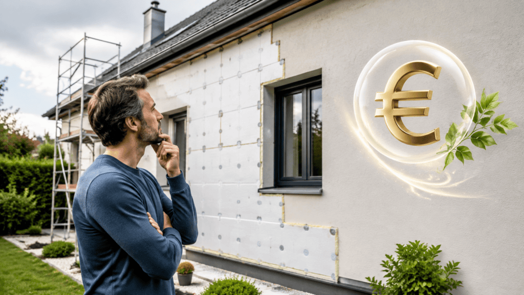 Propriétaire s’interrogeant sur le financement d’une isolation extérieure avec MaPrimeRénov